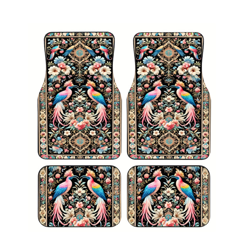 Car Accessories Phoenix - Vintage Phoenix Peony Floral Car Floor