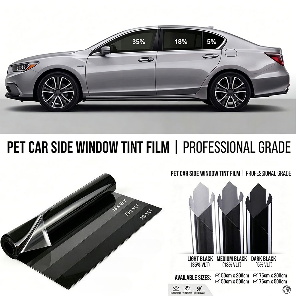 2m/5m 5/18/35 Percent VLT Car  - Tinted Window Film reseña y precio
