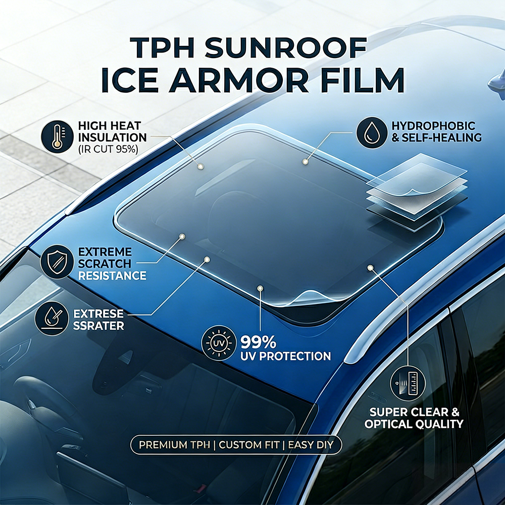 TPH Car Sunroof Ice Film Heat  - Tinted Window Film reseña y precio