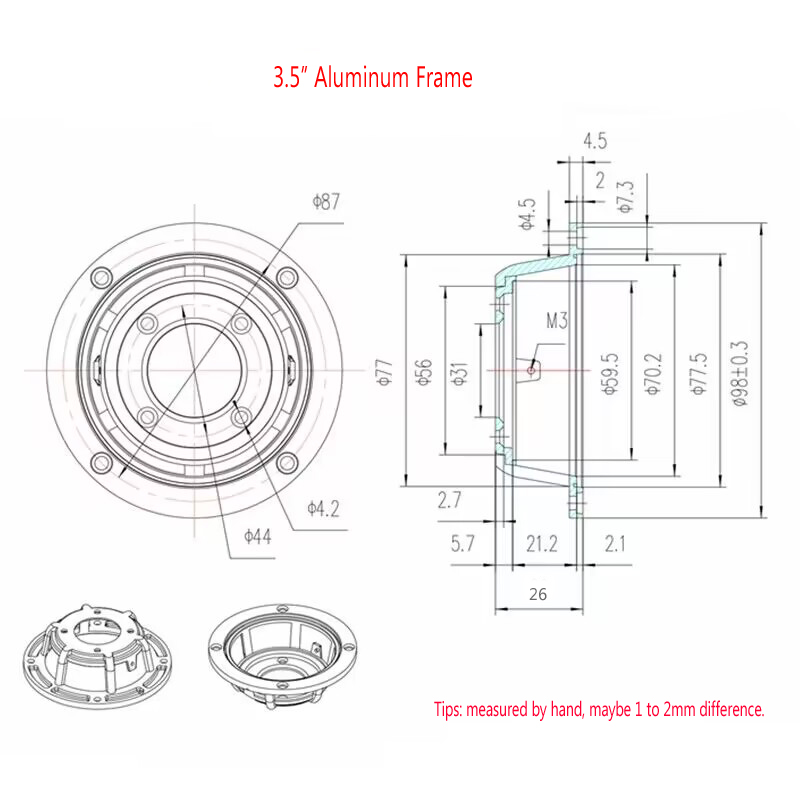 2pcs/Lot  3.5 Inch HiFi Alumin - Car Accessories To Buy reseña y precio
