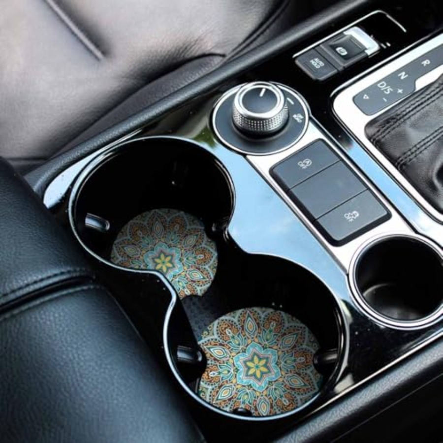 2 Pack Car Cup Holder Coaster  - Car Accessories Cork reseña y precio