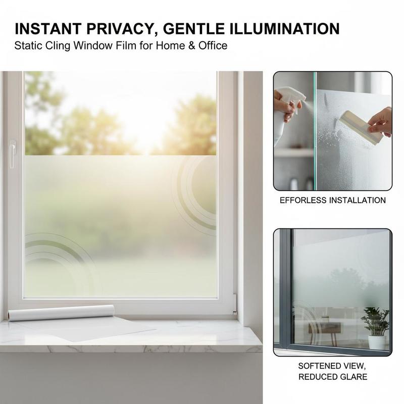 Frosted Window Cover 23.6 in x - Tinted Window Film reseña y precio