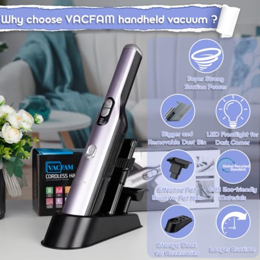 Handheld Vacuum Cordless Car V - Car Vacuum Cleaner reseña y precio