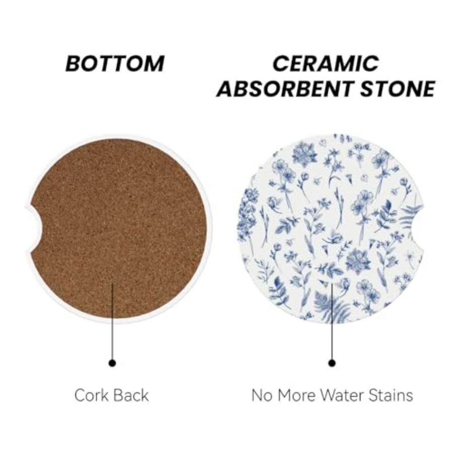 Car Coasters for Cup Holder Ab - Car Accessories Cork reseña y precio