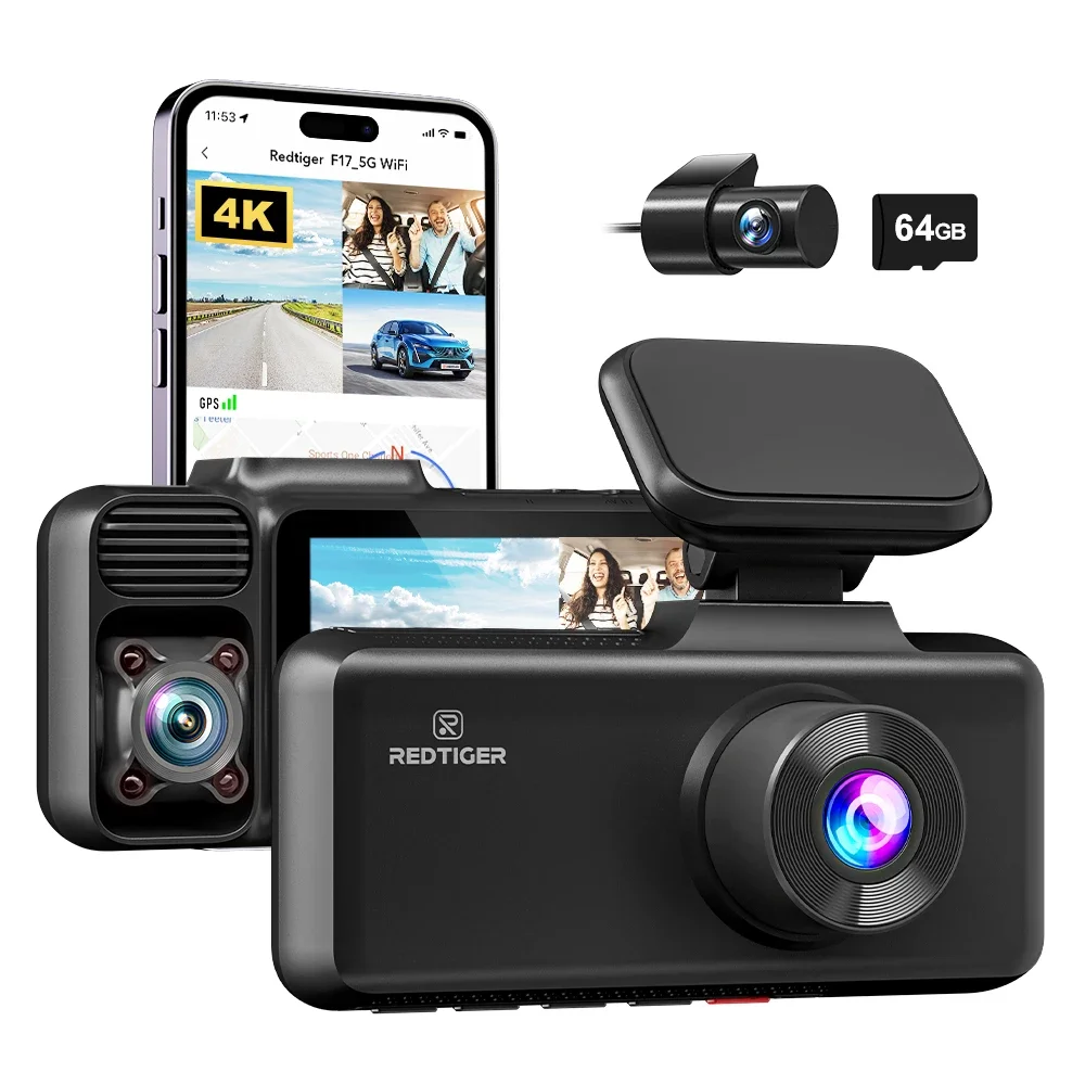 Redtiger F17 4K 3 Channel Nigh - Rear Camera For Car reseña y precio