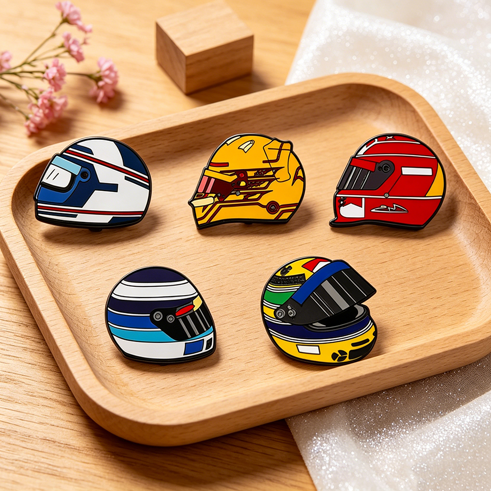 5pcs Racing Helmet Enamel Pin  - Car Accessories Racing reseña y precio
