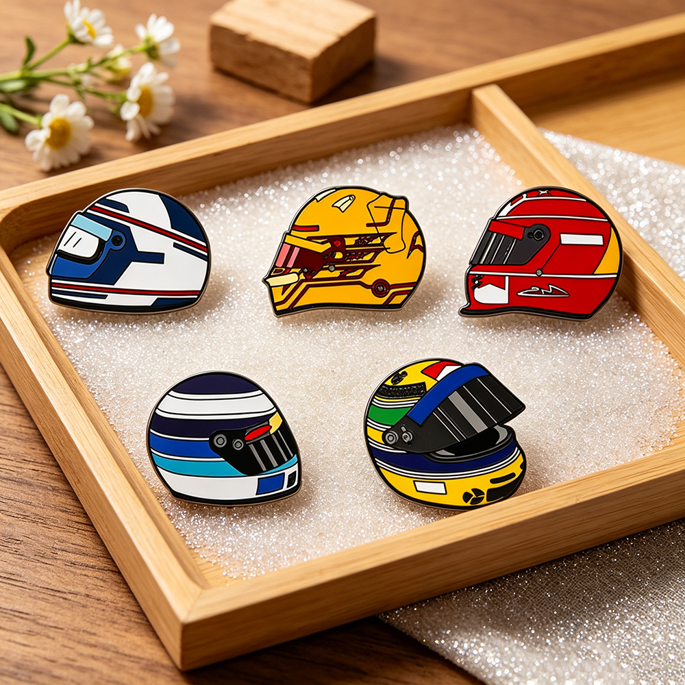 5pcs Racing Helmet Enamel Pin  - Car Accessories Racing reseña y precio
