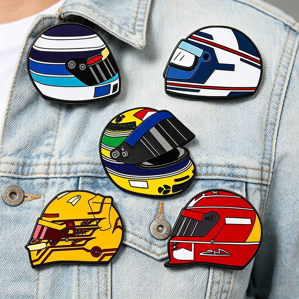 5pcs Racing Helmet Enamel Pin  - Car Accessories Racing reseña y precio