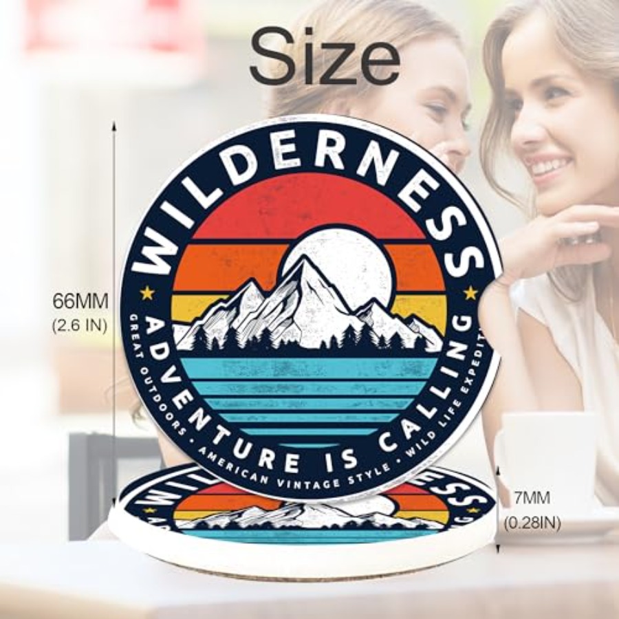 Wilderness Mountain Car Coaste - Car Accessories Cork reseña y precio