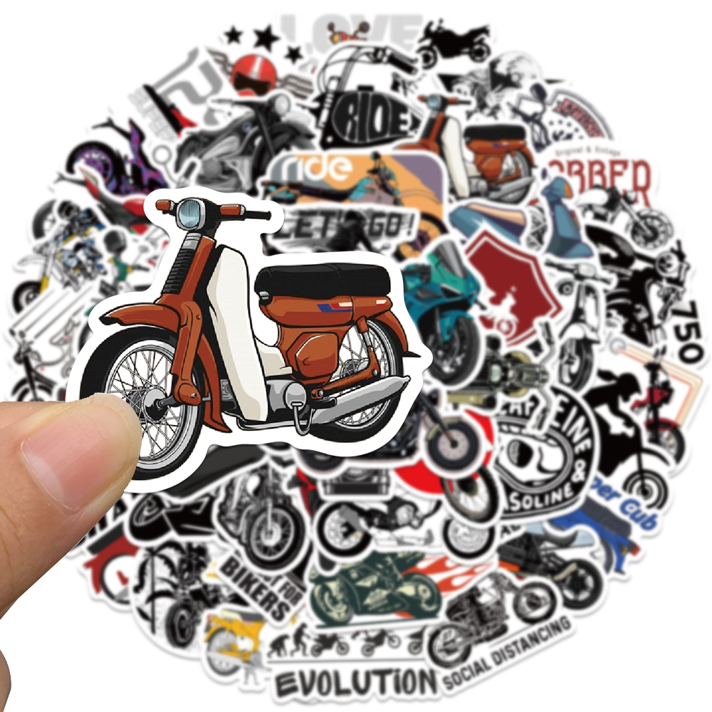 50pcs Retro Motorcycle Sticker - Car Accessories Nz reseña y precio