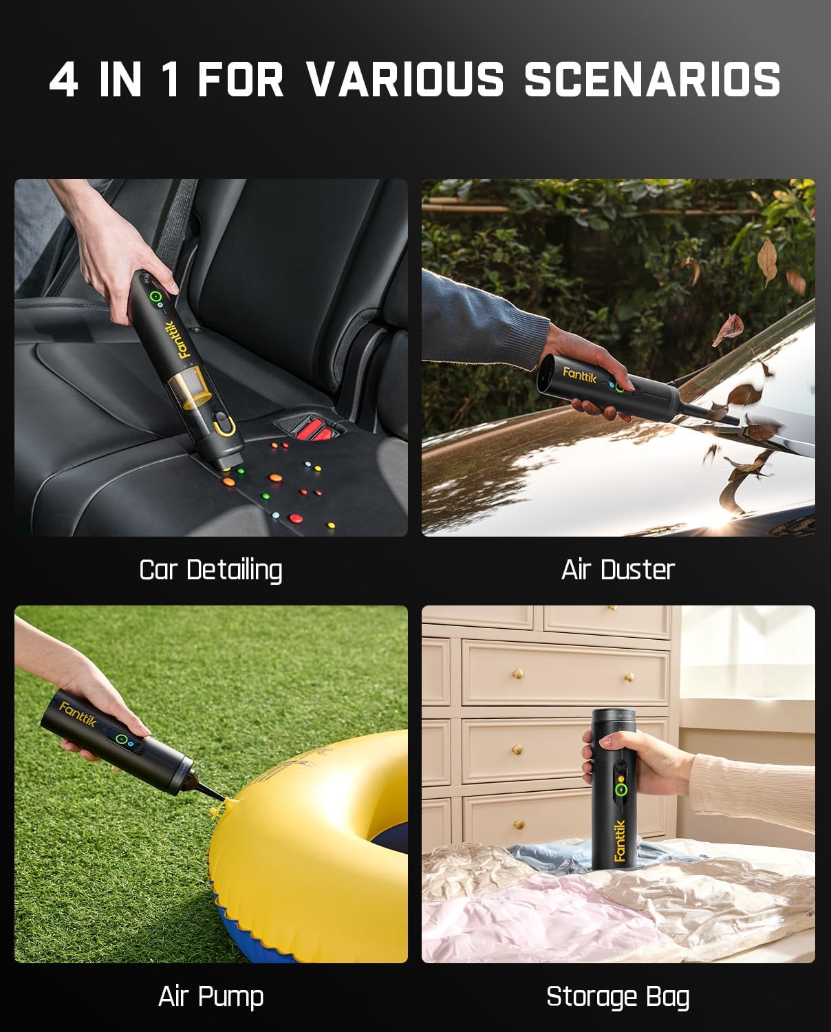 4-in-1 Cordless Handheld Vacuu - Car Vacuum Cleaner reseña y precio
