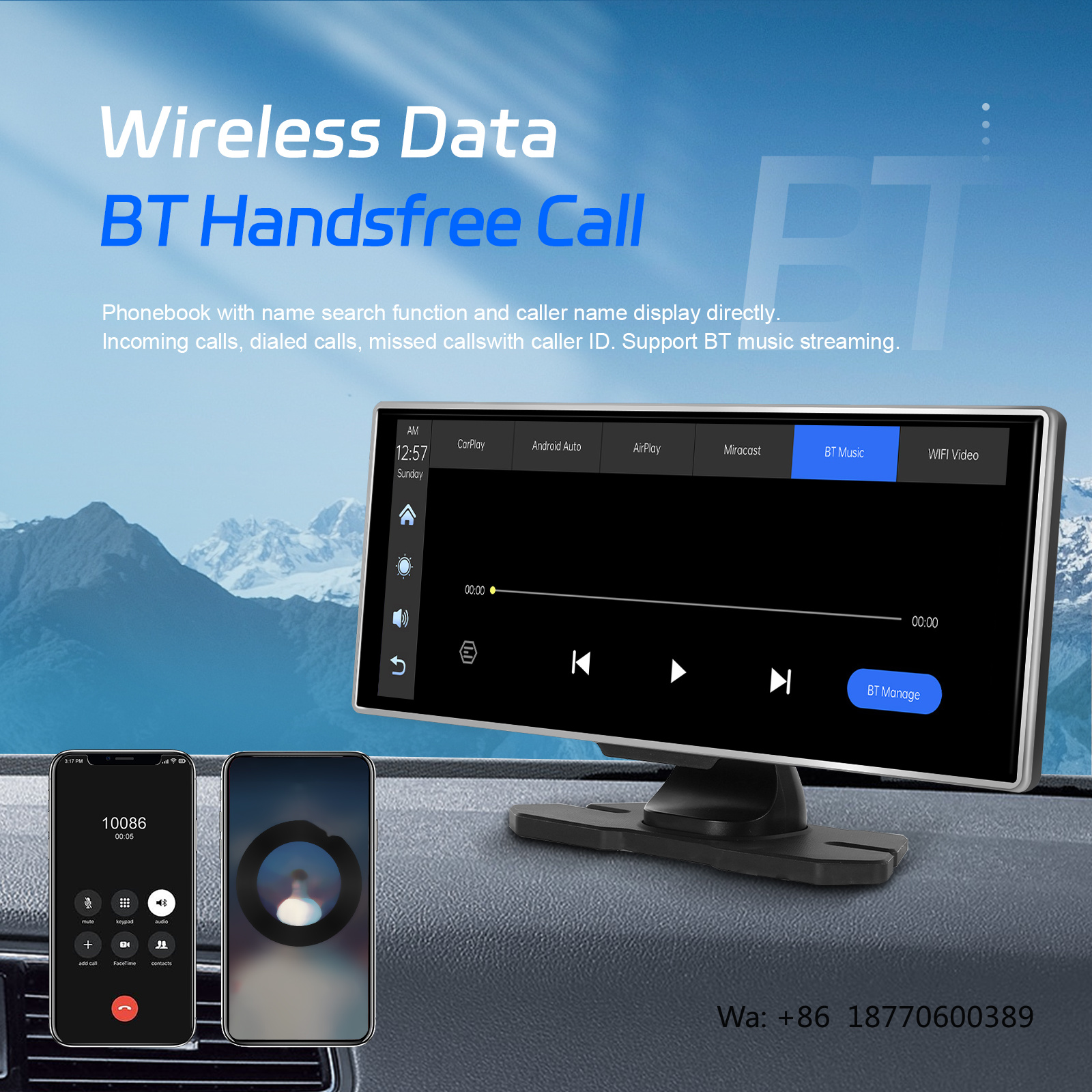 Podofo 11.26'' Portable Wirele - Rear Camera For Car reseña y precio