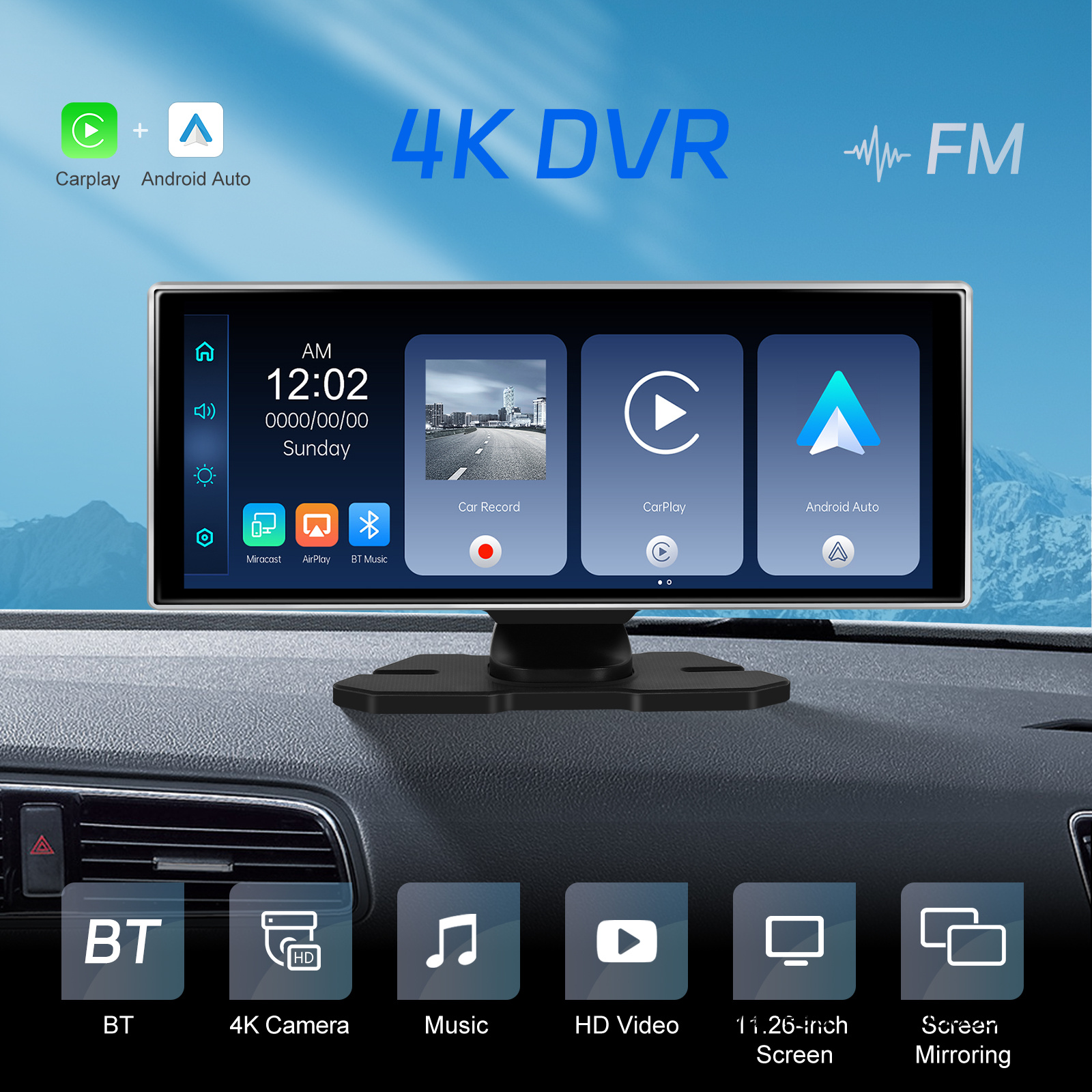 Podofo 11.26'' Portable Wirele - Rear Camera For Car reseña y precio